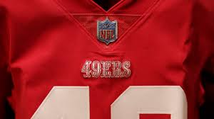 Men's Gold Blooded San Francisco 49ers 75th Anniversary Patch Vapor Gold Trim Red Gold Jersey V2 - All Stitched photo review