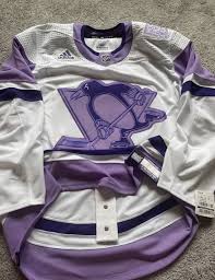 Evgeni Malkin #71 Pittsburgh Penguins  Fights Cancer White Purple Primegreen Jersey photo review